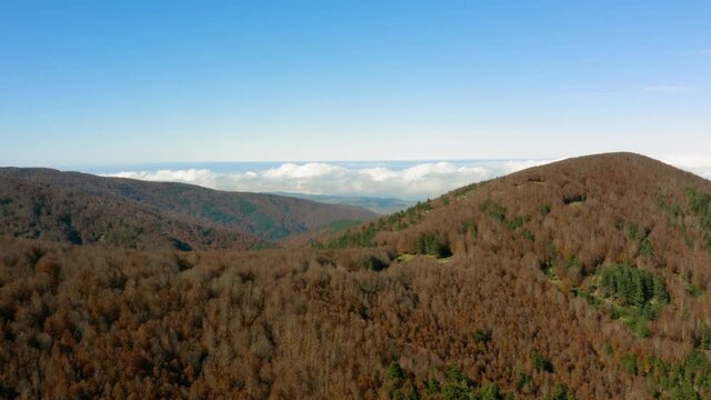 Vista aerea montagne di Aspromonte. Calabria, Italia