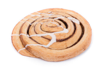 Freshly baked cinnamon bun roll