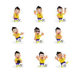 All set Sweden national football players mascot