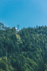 Cableway in the mountains