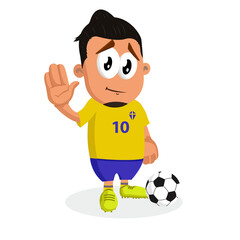 Sweden national football players mascot goodbye pose.