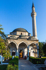 Fototapeta na wymiar View of the historic Ali Pasha's Mosque in Sarajevo. Bosnia and Herzegovina