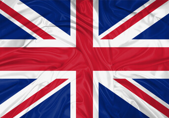 United Kingdom national flag texture. Background for international concept. Simple waving flag.