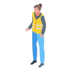 Student job icon. Isometric of student job vector icon for web design isolated on white background