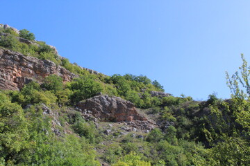 landscape with blue sky