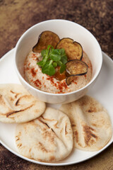 Roasted Eggplant Hummus. Baba ganoush hummus