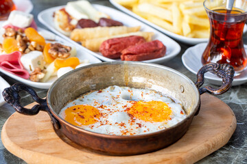 Traditional delicious Turkish breakfast