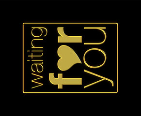 Waiting for you con sfondo colorato