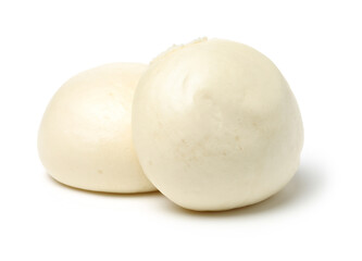 Chinese steamed roll. Close up on white background 