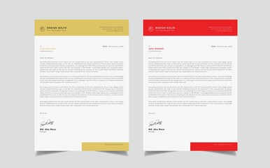 Simple Clean Letterhead Template Professional Business Letter head Design Template