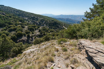 Mountainous landscape in Sierra Nevada in southern Spain