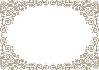 アールヌーボーの装飾的なフレーム