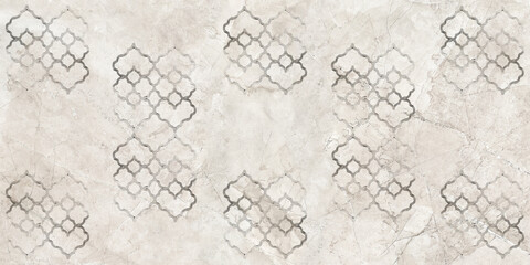 Patterned beige veined marble on a white background