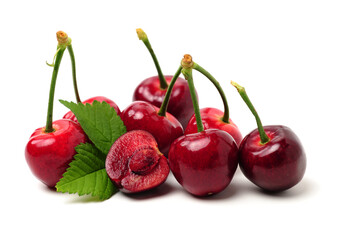 cherries isolated on white background