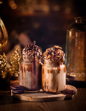 Chocolate Shake and Nuts Caramel Shakes
