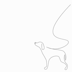 Dog animal on white background. Vector illustration