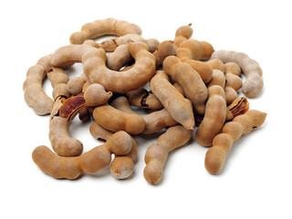 Tamarind on white background