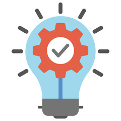 
Glowing light bulb gear the concept of innovation or creative idea 
