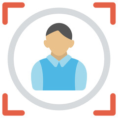 
A person inside focus symbolising business target
