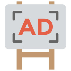 
A stand board of advertising and marketing
