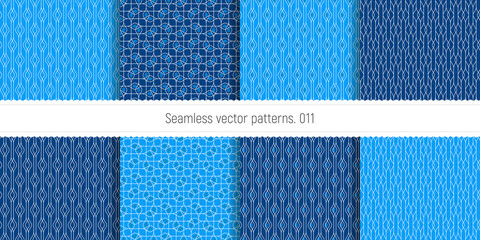 A set of seamless linear patterns. Collection of geometric Scandinavian funds. Repeating linear texture for Wallpaper, packaging, banners, invitations, business cards, fabric in a modern style.