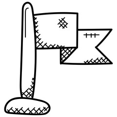 
A flag fluttering in air 
