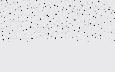 Network abstract connection isolated on gray background. Network technology background with dots and lines. Ai background. Modern abstract concept. Ai vector, network technology