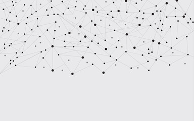 Network abstract connection isolated on gray background. Network technology background with dots and lines. Ai background. Modern abstract concept. Ai vector, network technology