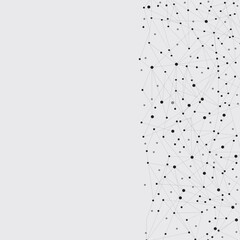 Network abstract connection isolated on gray background. Network technology background with dots and lines. Ai background. Modern abstract concept. Ai vector, network technology