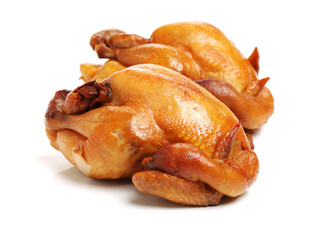 Roast Chicken on white background