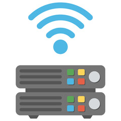 
A graphic image of set of organized data, network server 
