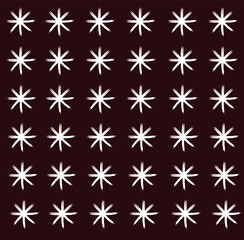 Christmas decoration. White snowflakes on a red background. Ornament for the logo. Elements on a New Year's sweater or tablecloth, napkins. New year logo. Background for the screen.