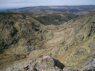 The Circus of the large lagoon of Gredos in the Sierra de Gredos. Avila. Castile and Leon. Spain