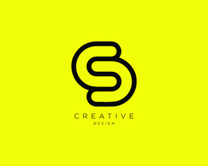 Creative Minimalist CS CD Logo Design with Letters C, S and D