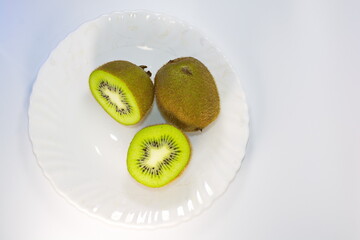 kiwi fruit on a plate