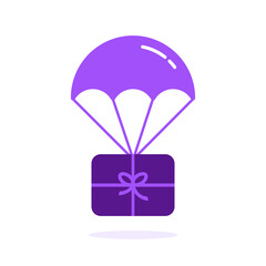 parachute with color gift card