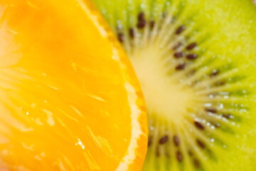 slices of kiwi and orange