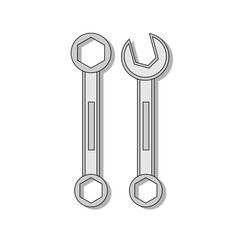 a collection of tool lock icons serves to open machine tools with various types of nuts
