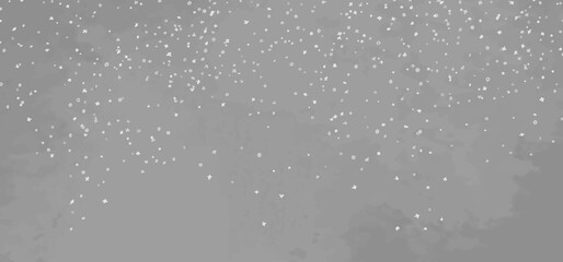 Hand drawn background with snowflakes. Flakes of snow. Grunge style. Christmas snowy pattern. Black and white illustration