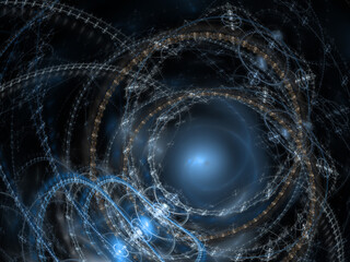 Intricate Blue Fractal