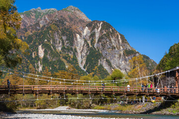 【上高地】河童橋と穂高連峰