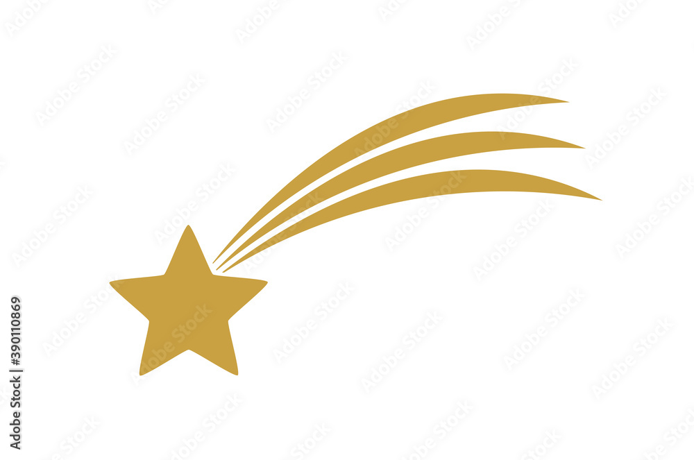 Wall mural christmas shooting star of bethlehem icon.
