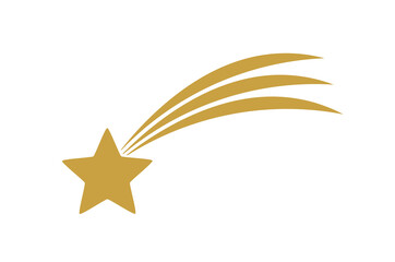 Christmas shooting star of Bethlehem icon.