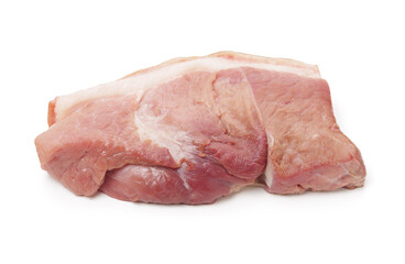 Raw pork meat isolated on white background 