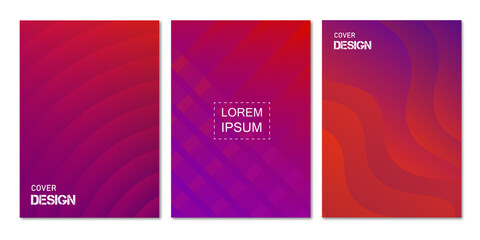 Minimal gradient colorful cover template  
