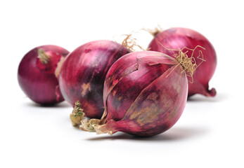 Red onion isolated on white background 