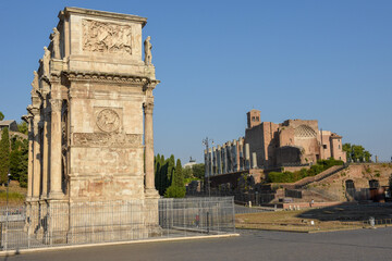 Fototapeta na wymiar The old center of Roma on Italy