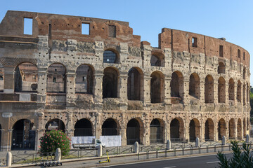 Fototapeta na wymiar View at roman Colossum in Roma, Italy