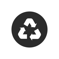 Recycle arrows button vector icon