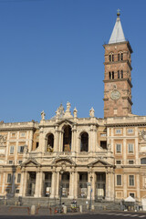 Fototapeta na wymiar Cathedral of Santa Maria Maggiore in Rome on Italy
